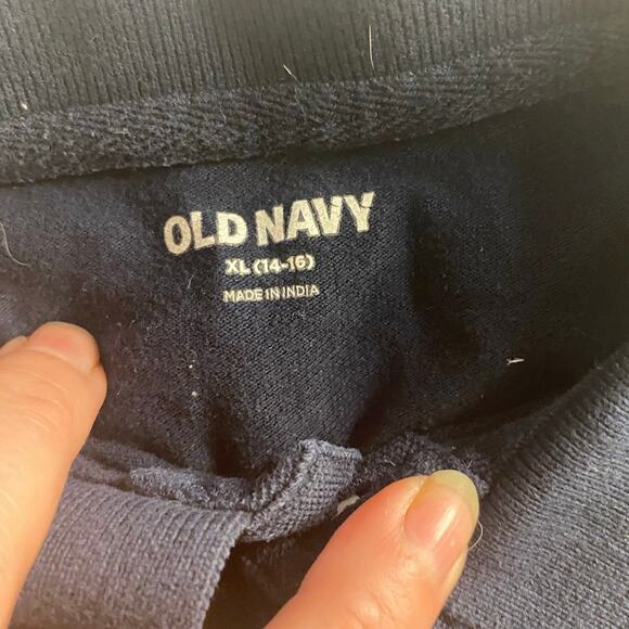 Classic Minimalist Navy Blue Polo Shirt Old Navy XL (14-16) - Picture 3 of 5